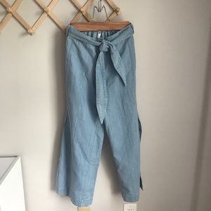 Rylee and Cru Dusty Blue Wide Leg Pants